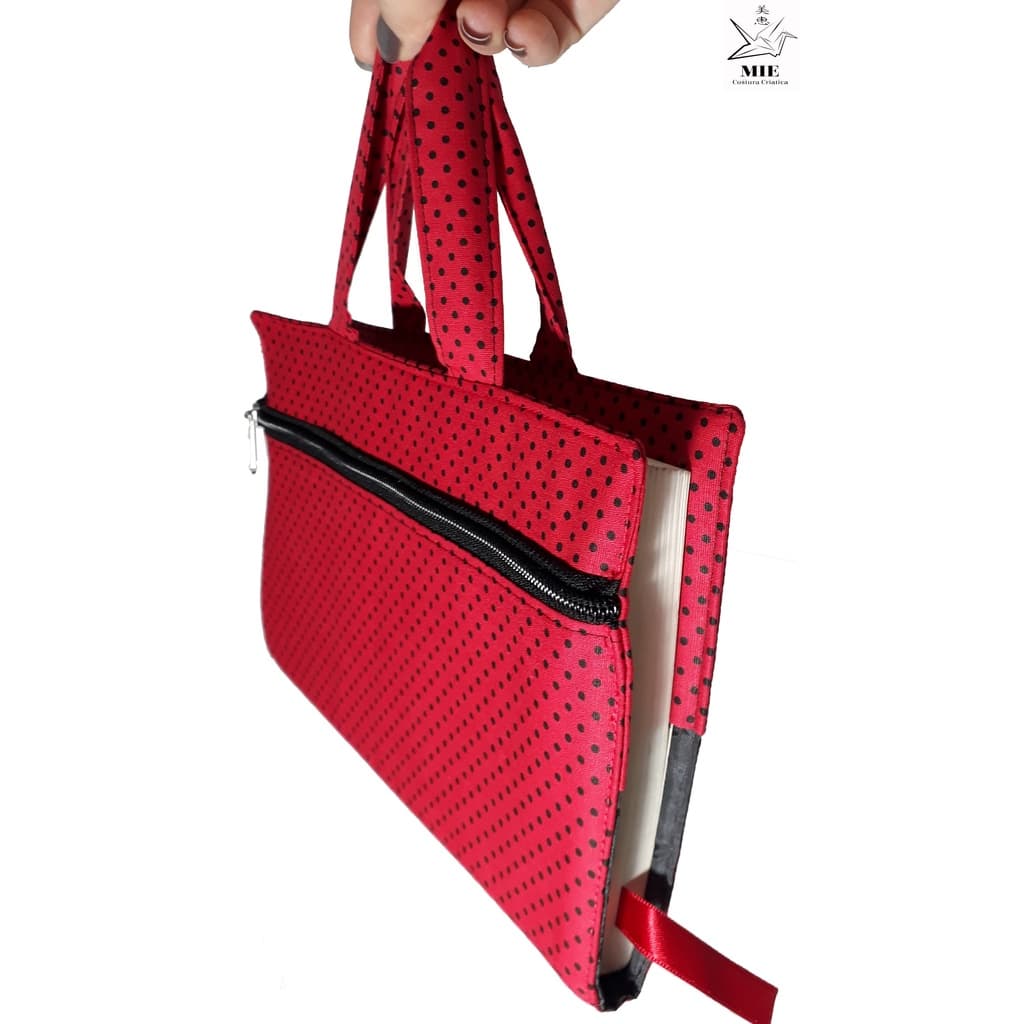 Capa Protetora / Porta Livros com Alças e Bolso com Zíper