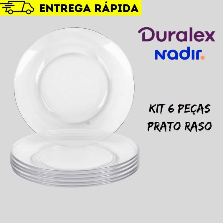 Kit 6 Pratos Rasos Duralex Astral -  Nadir