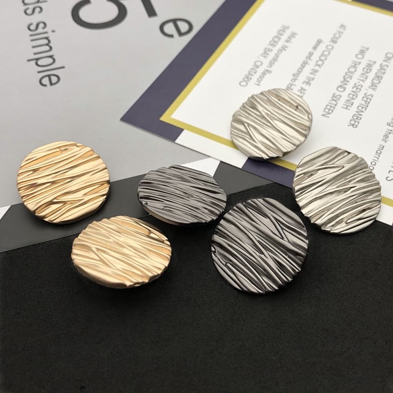 10 peças/lote botões de metal preto para casacos botões de roupas da moda DIY suprimentos de costura