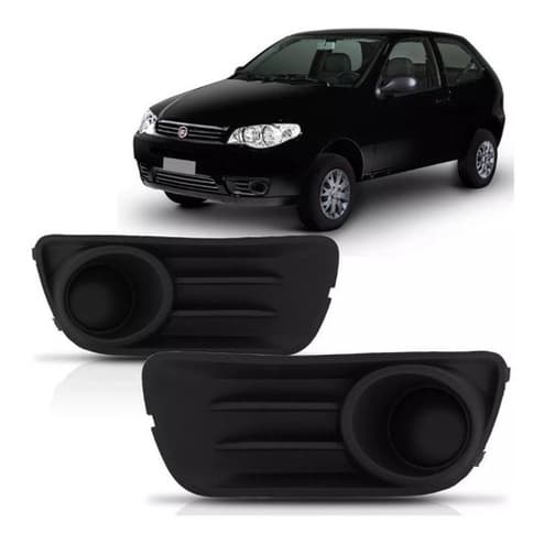 Par Moldura Grade Milha Palio Way 2009 2010 2011 2012 Preto