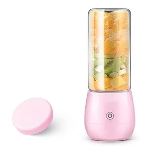 Mini Liquidificador Portátil Vidro 6 Lâminas Suco Gelo 450ml