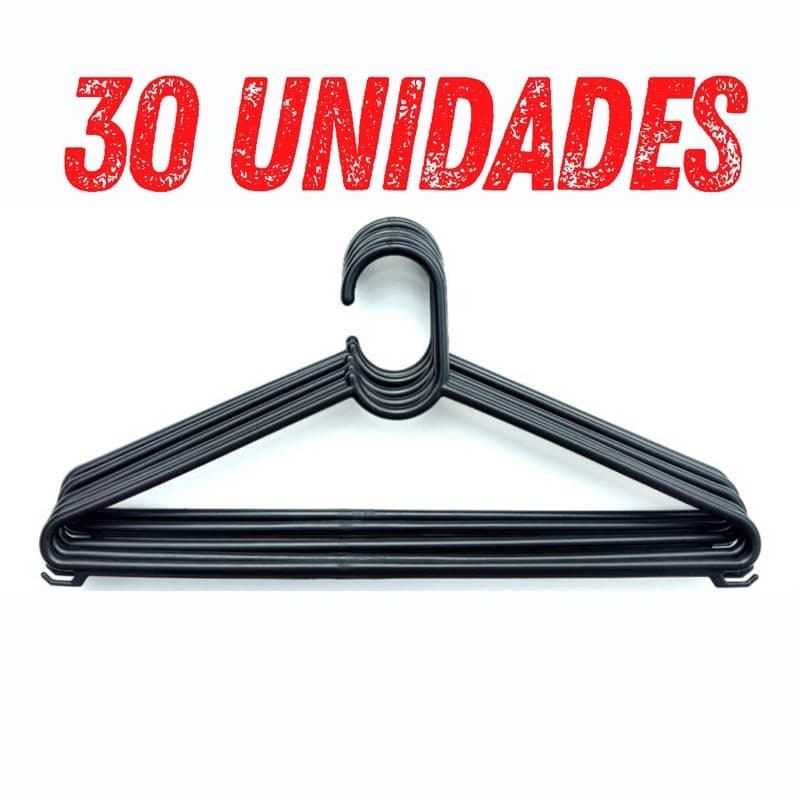 Cabides para Roupas, Kit de Cabides para Roupas Cabide Preto adulto, cabide reforçado adulto Fabrica