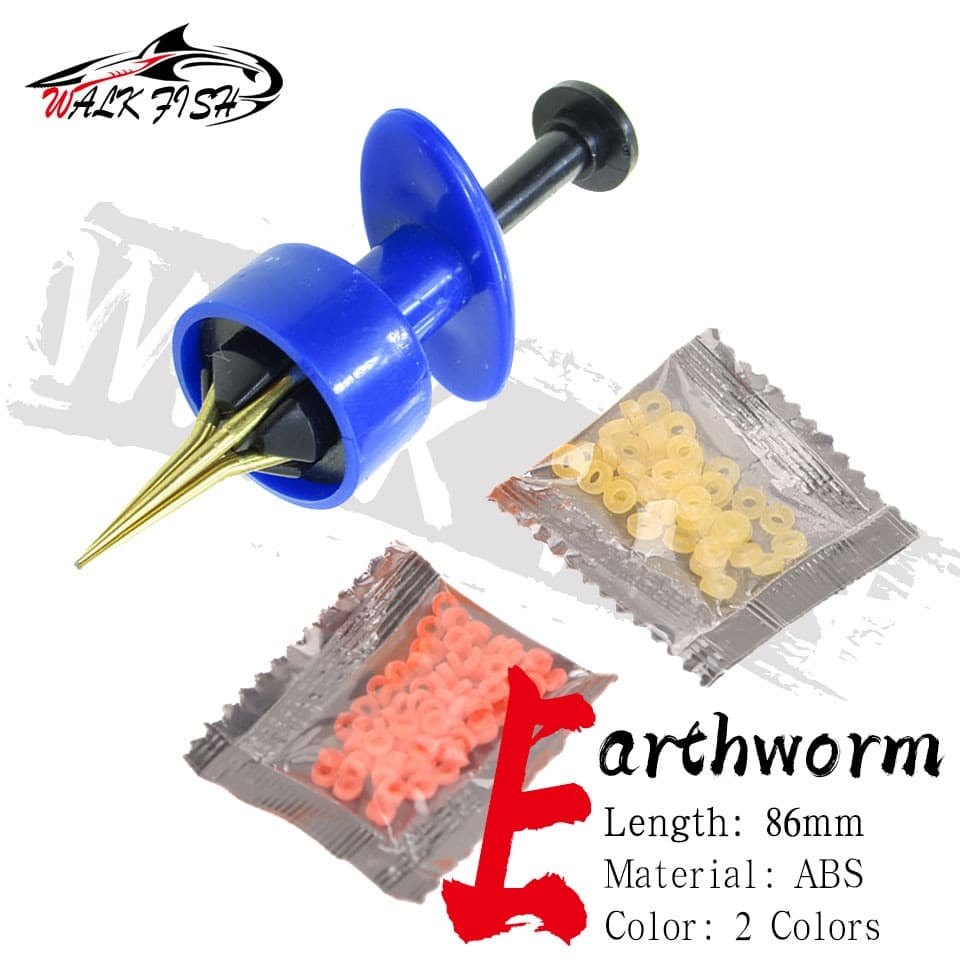 WALK FISH 1Set Ferramentas de Pesca Earthworm Bloodworm Clip Particles Bait Elastic Worm Hook Clip