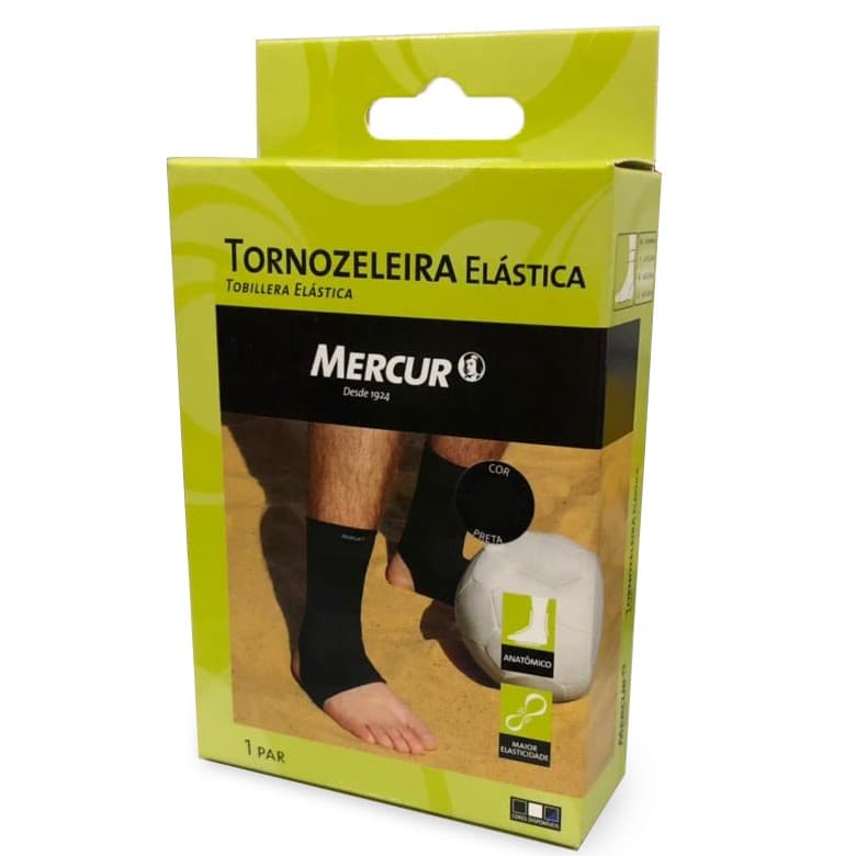 Par Tornozeleira Elástica Protetor Tornozelo Esporte Mercur
