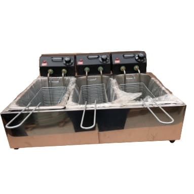 Fritadeira Elétrica 3 cubas de 4 litros total 12 litros  promoção