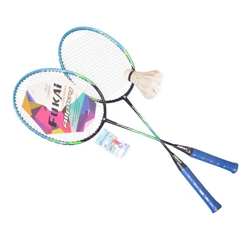 Kit 2 Raquetes Badminton Petecas e Bolsa