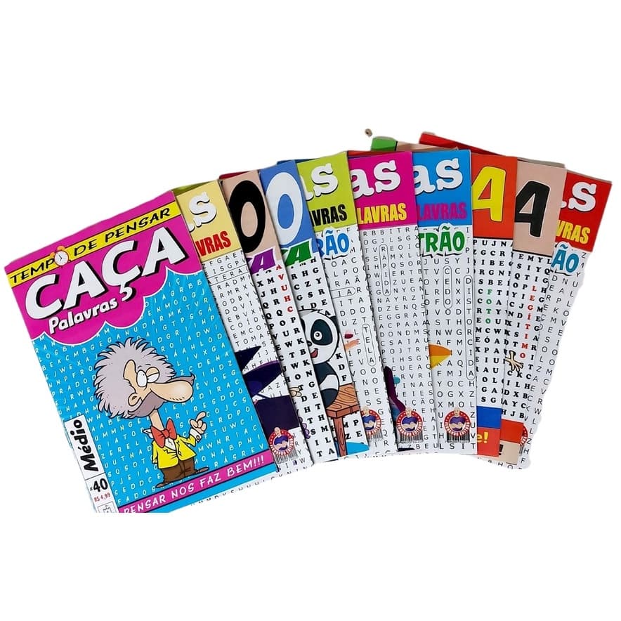 10 Caça Palavras Só Letra Grande Letrão - Sem Repetir