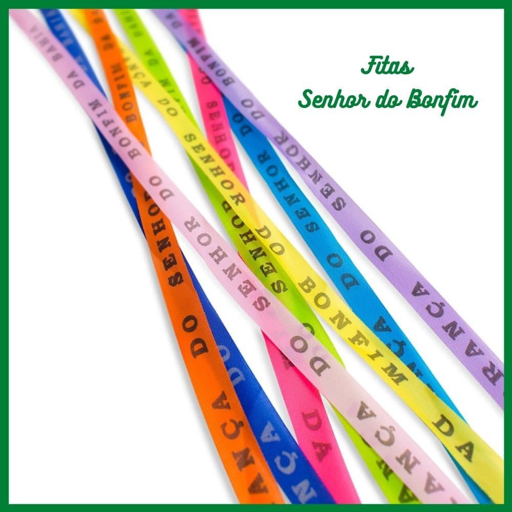 Kit 15 Fitas De Pedido Lembranças  Senhor do Bonfim da Bahia  - Cores Diferentes