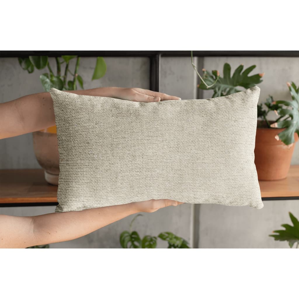 Almofada Cheia Baguete Retangular Linho com Ziper Invisível 50x28cm Luxo