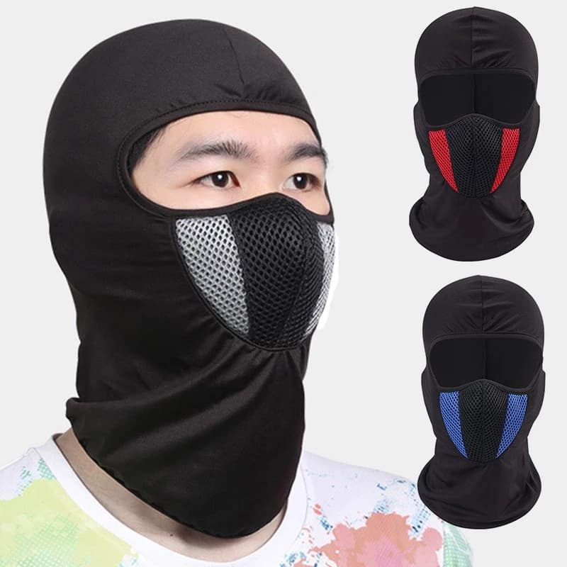 1 Furo Balaclava Respirável Moto Máscara Facial Completa