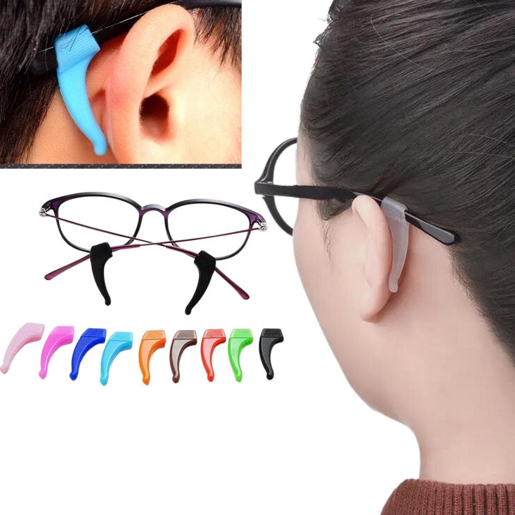Prendedor fixador de óculos de silicone suporte segurador de óculos gancho de orelha antideslizante