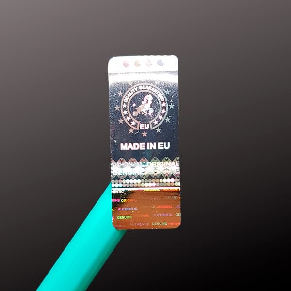 Selo Holográfico "Made in EU" 12x30mm Prata