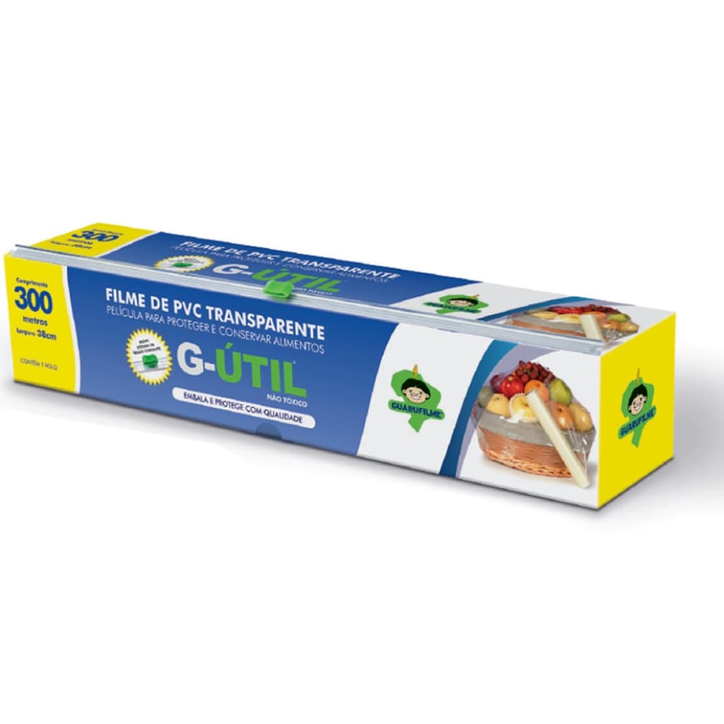 Filme Pvc C/ Trilho Cortante 38cmx300metros Cozinha