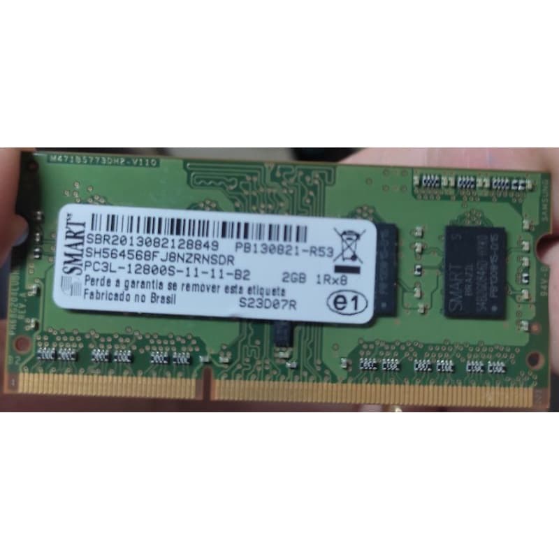 Memória RAM Smart 2Gb DDR3L PC3L-12800S 1600Mhz para Notebook