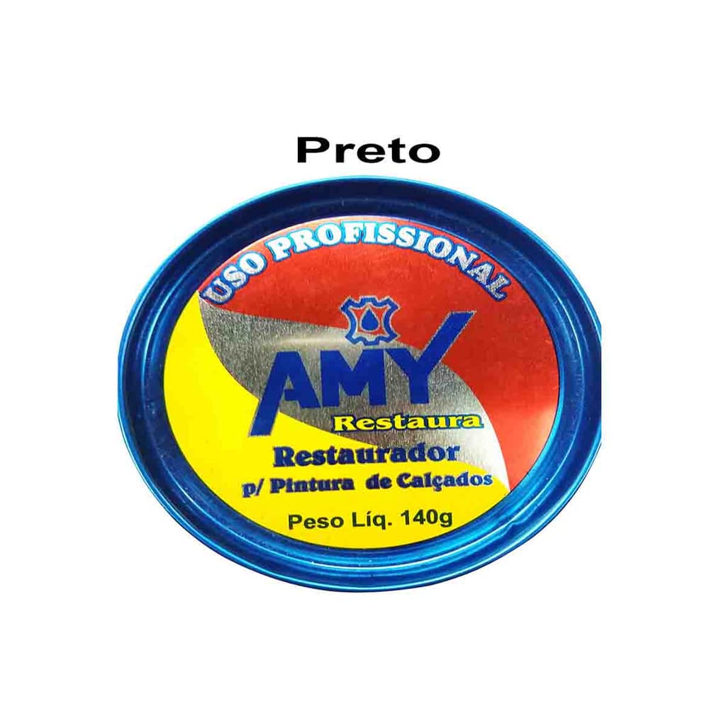 graxa para sapatos preto amy 140g profissional