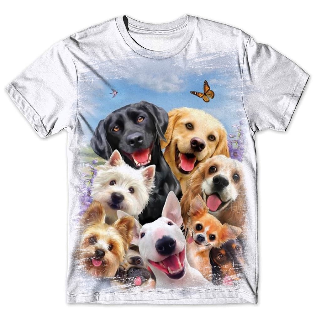 Camisa Camiseta Masculina Cachorros