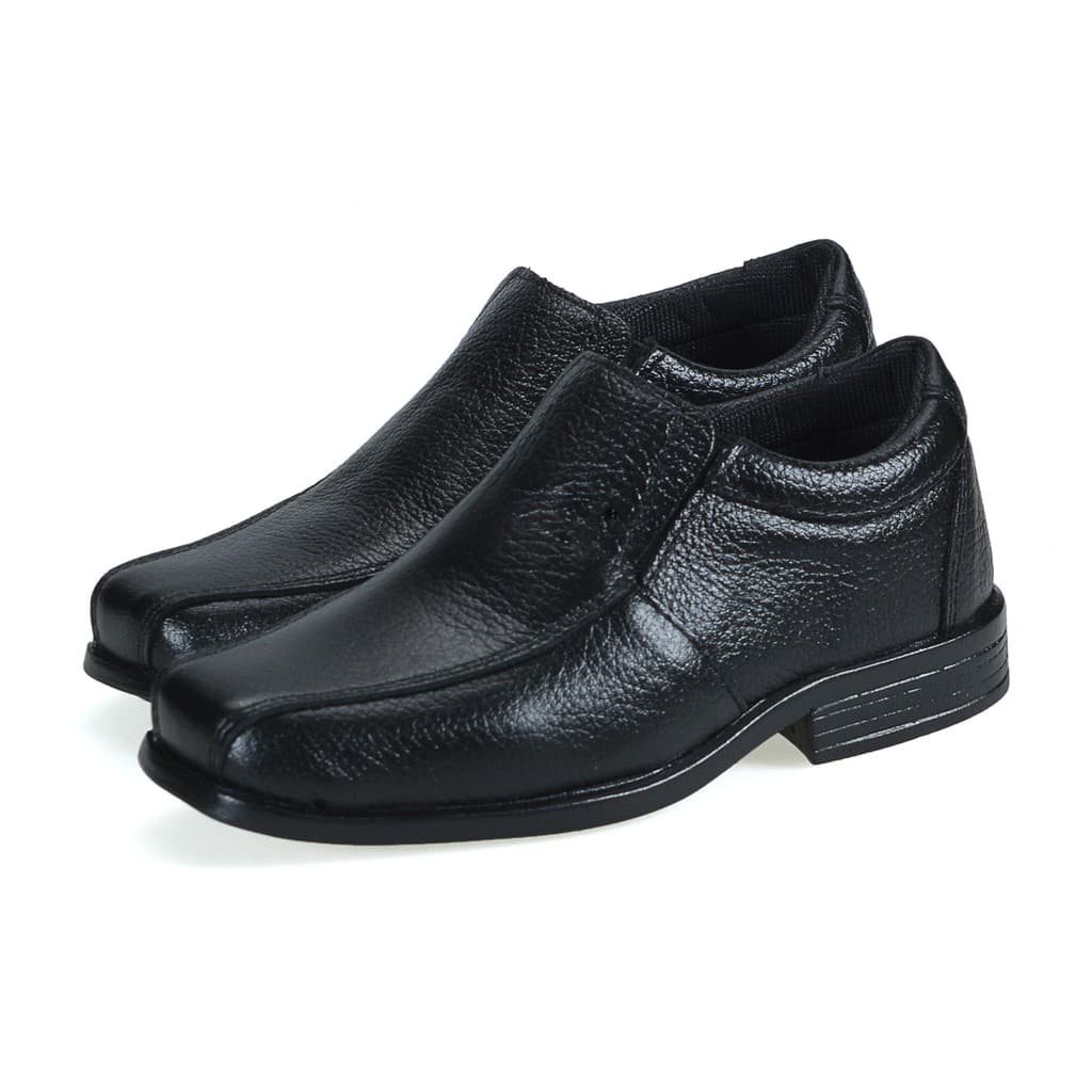 Sapato KIDS Social Infantil Clássico  Em Couro Bico Quadrado Moderno Ref 100