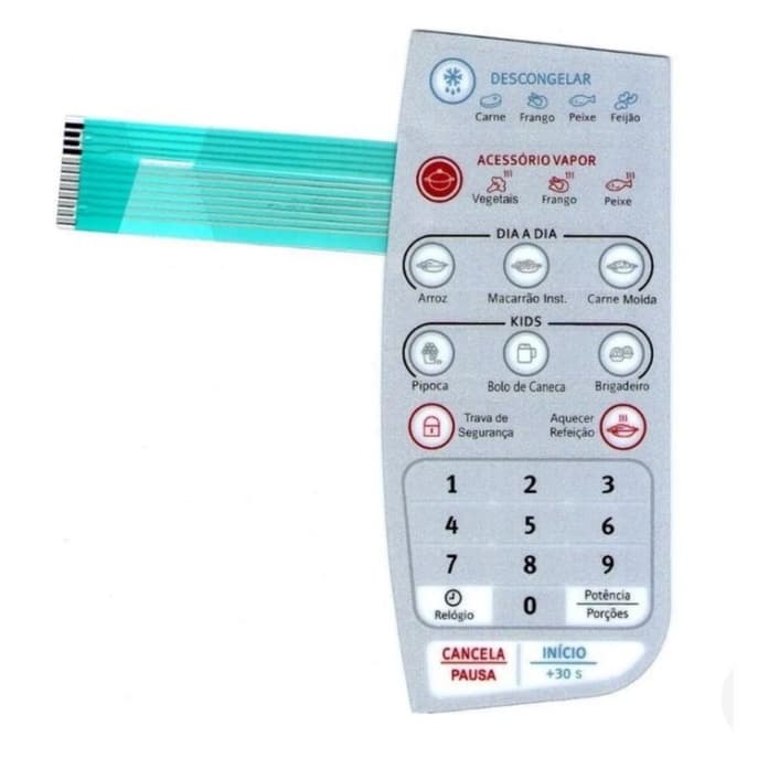 Membrana Teclado  Microondas Electrolux Ma30s Ma 30s