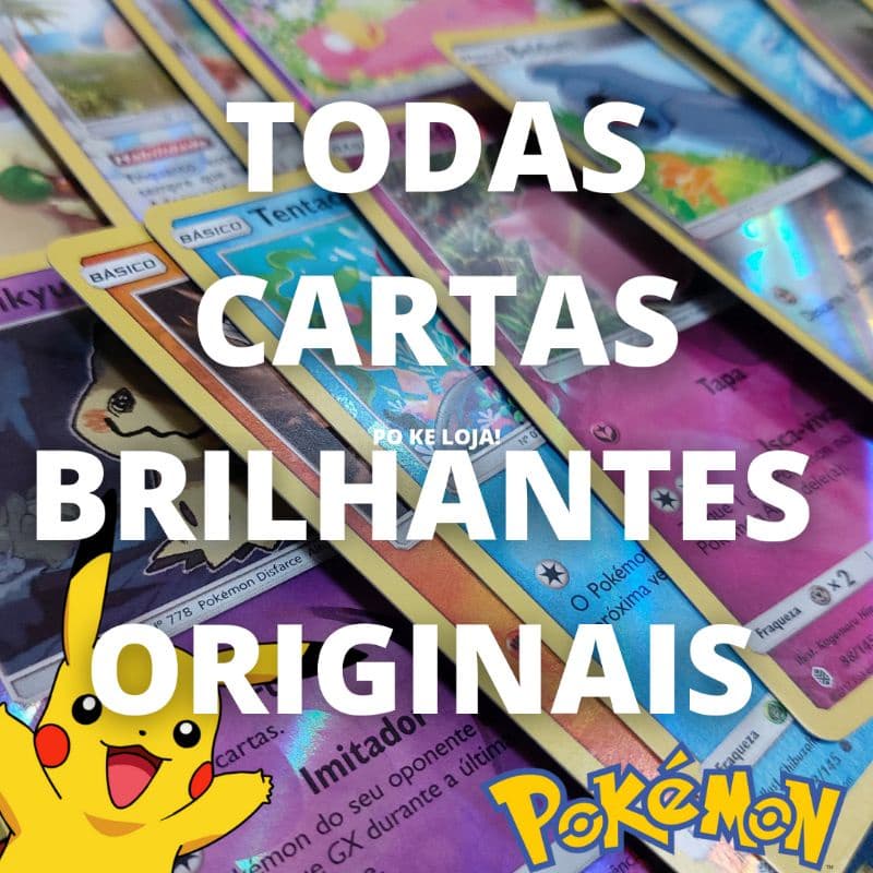 Pacote Especial de Cartas Pokémon: 20 Brilhantes e Originais da Copag