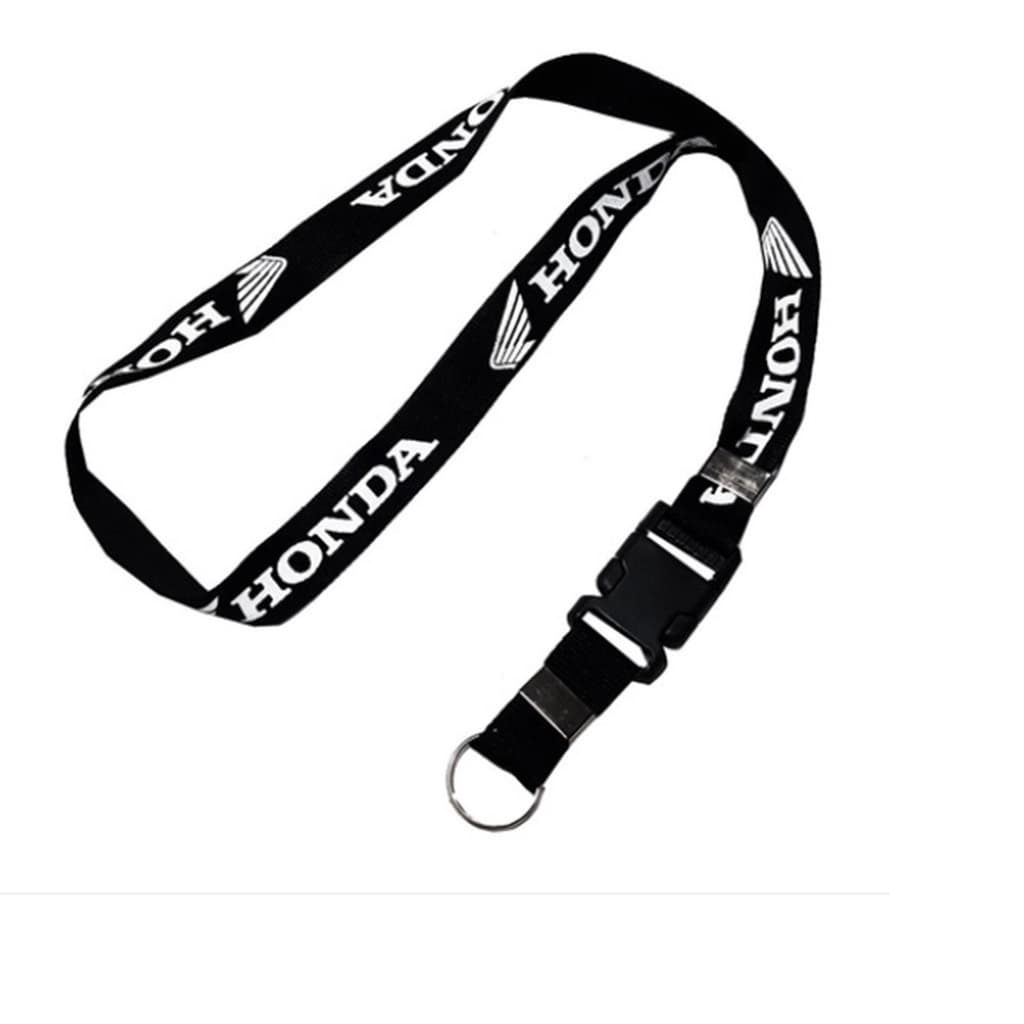 Chaveiro Honda Moto Cordão Tirante Pescoço Crachá Fecho Tic Tac Engate Preto