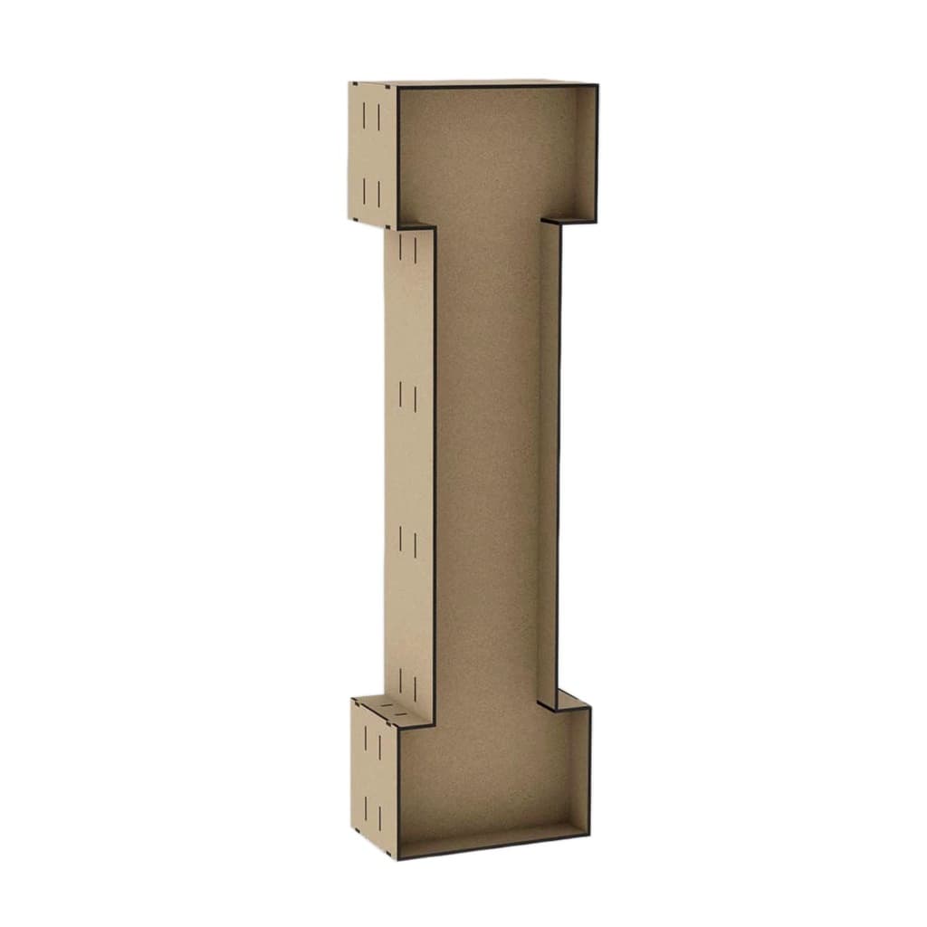 Letra Caixa I 30cm MDF Decoração Festa Nome Palavra Número