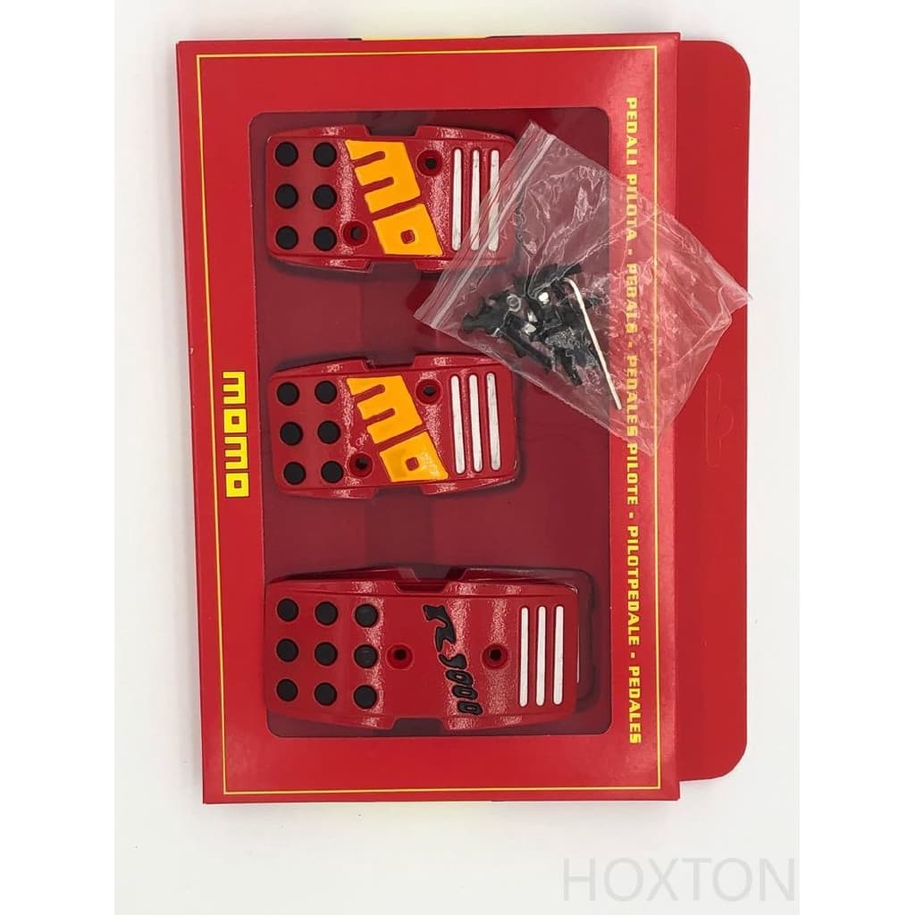 MOMO Universal R3000 Aluminum Racing Car Accelerator Brake Pedals Clutch Pedal for Manual Transmission Car