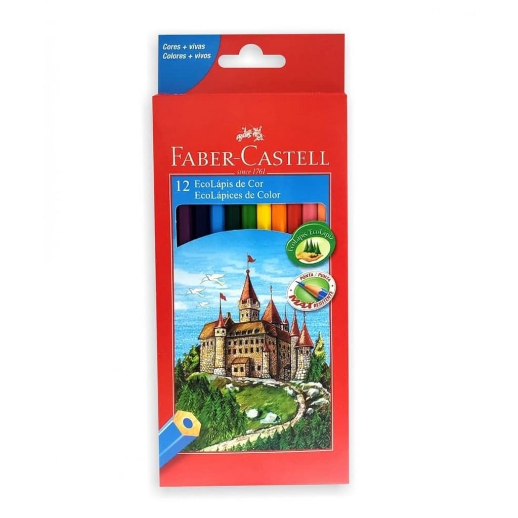 Lápis Faber-castell 12 Cores Ponta Resistente