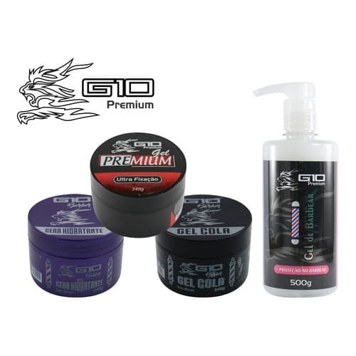 G10 - 10 Gel Cola + 10 Gel Cera + 10 Gel Premium + Brinde Gel de Barbear