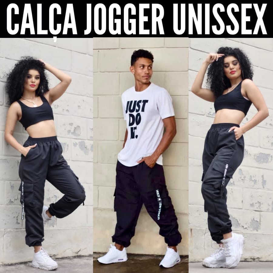Calça Jogger Feminina Calça Jogger Masculina Calça Jogger Unissex Calça Jogger Tactel  Calça Cargo Fita Blogueira