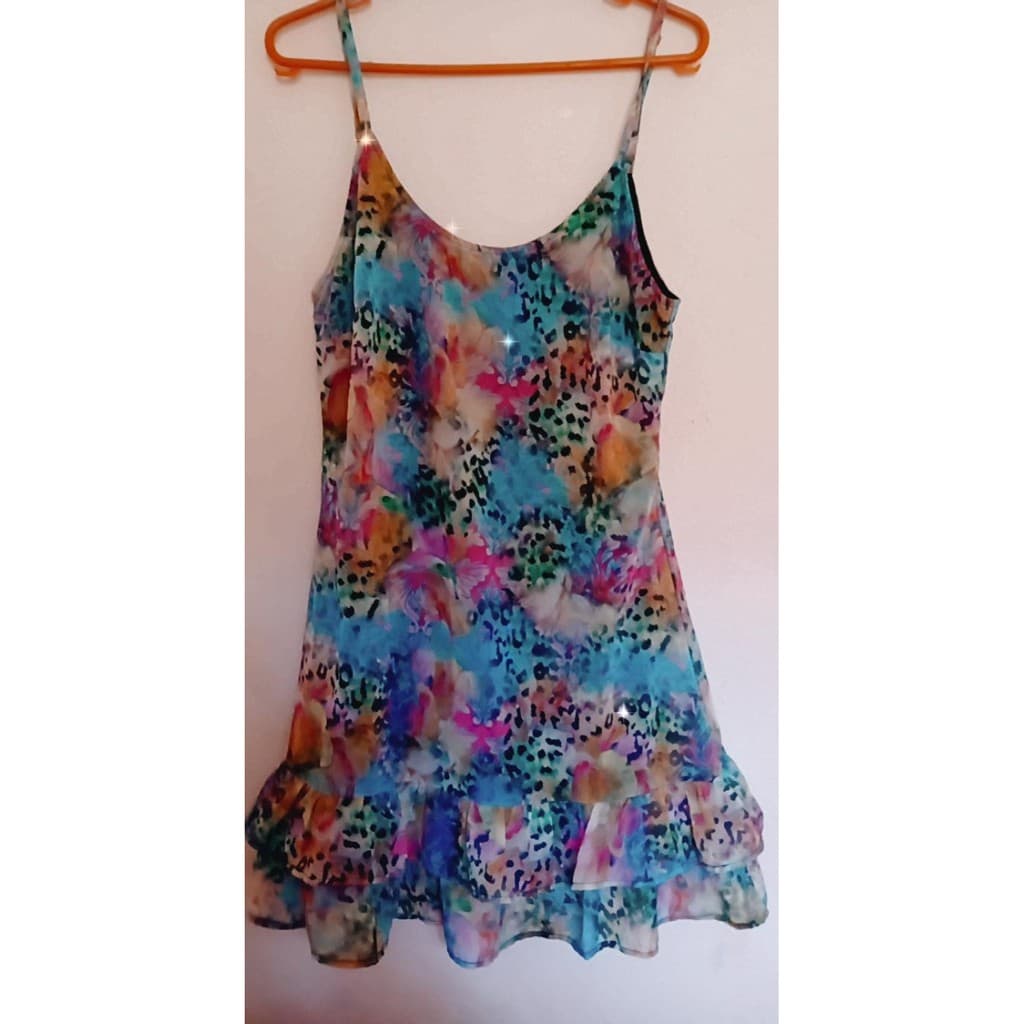 Vestido Estampado babado P adulto
