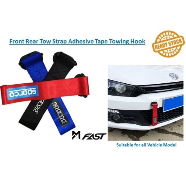 Cosmetic Sparco Tow belt (Red/Blue/Black)