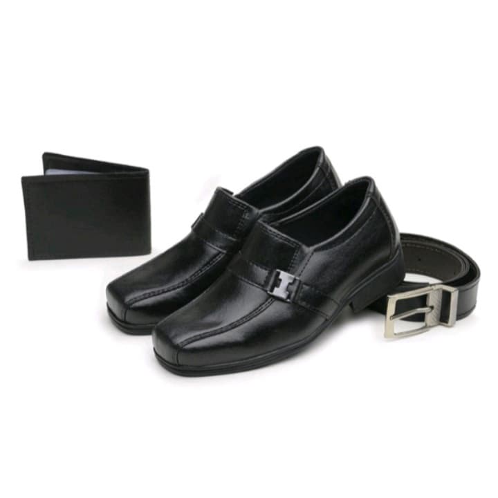 Kit 1 Par De Sapato Social Infantil Masculino + Carteira + Cinto