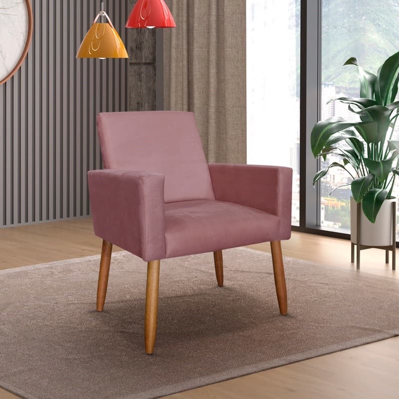 poltrona decorativa nina rosa