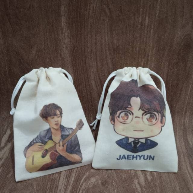 Bolsa Estética Exclusiva Com Cordão Em Tecido De Lona De Perfuração Premium/Lembranças De Casamento Personalizadas Anive