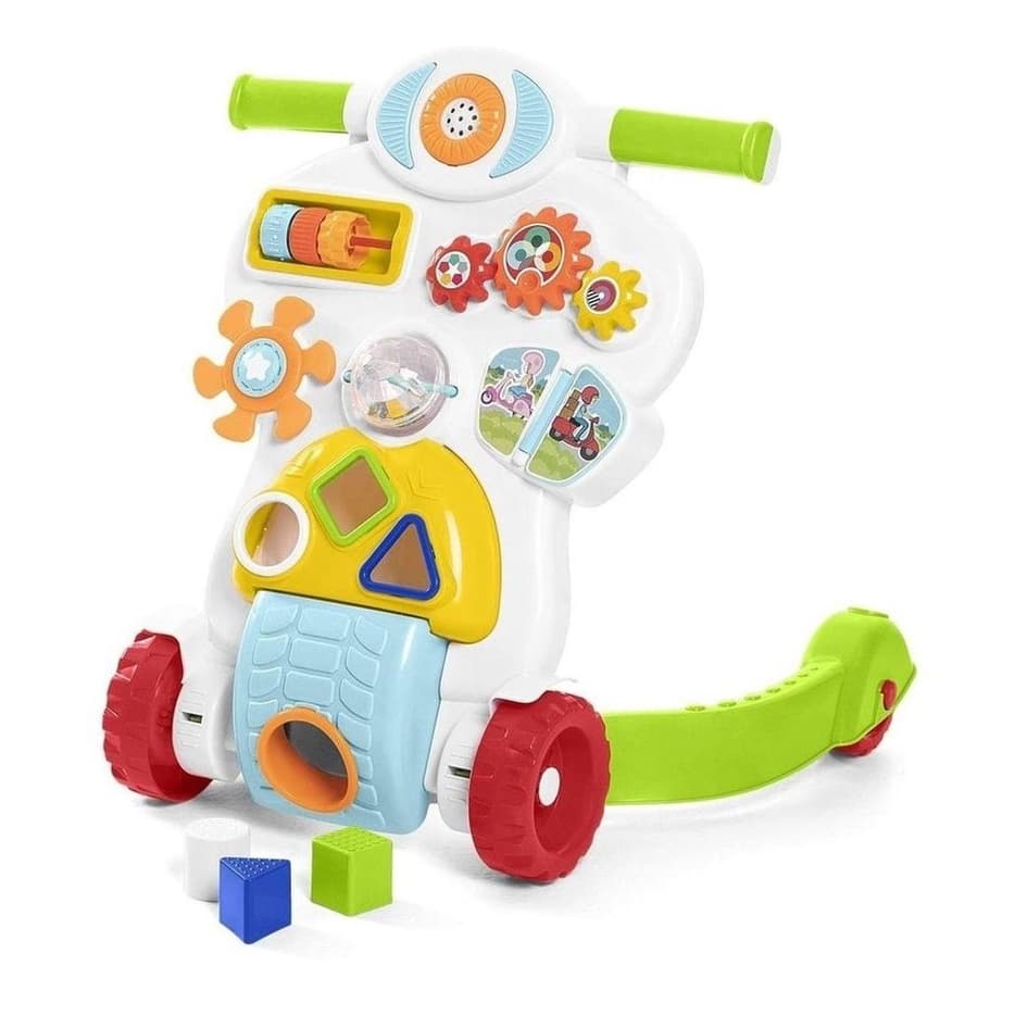 Andador Didatico Bebe Piloto Branco 889 Luz E Som - Ta Te Ti