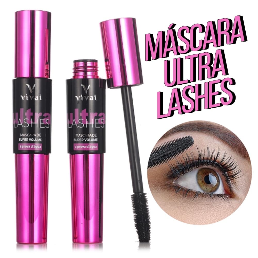 Máscara de Cílios preta a prova dágua Ultra Lashes Vivai rímel mascara de cilios 218311