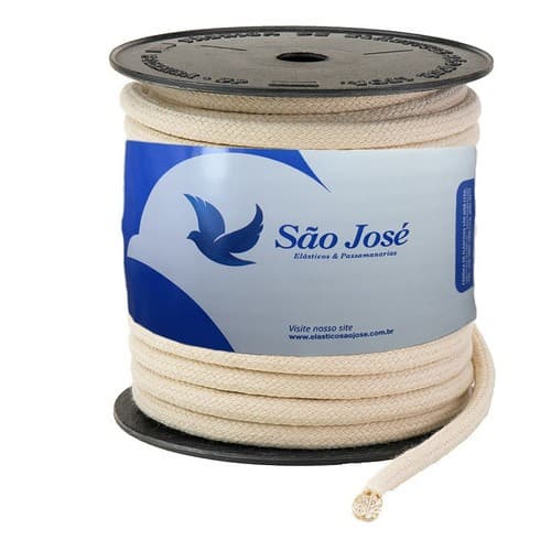 Kit 4 Corda Cordão Fio 5mm Cru Algodão - 50m - Macramê