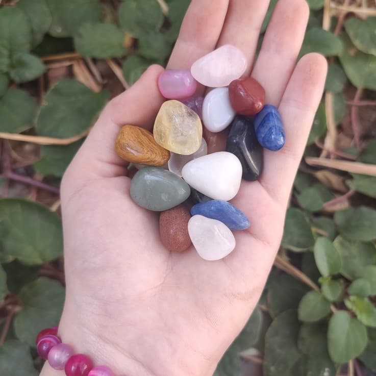 5un de Pedra Natural Rolada Variadas - Mini