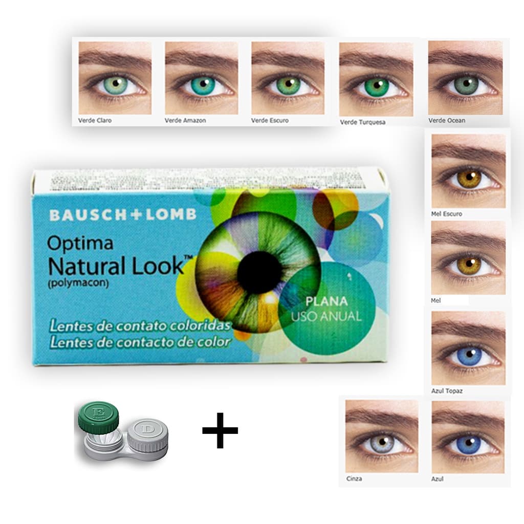 Lente De Contato Colorida Natural Look SEM GRAU - USO ANUAL Bausch + Lomb