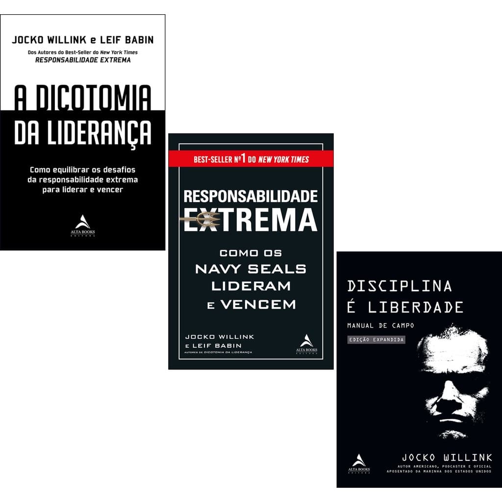 Livros kit: Disciplina É Liberdade, Responsabilidade Extrema E a dicotomia da liderança