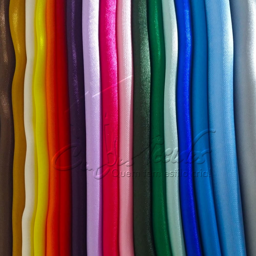 Tecido cetim chamoursse liso 100% poliéster 1 Metro