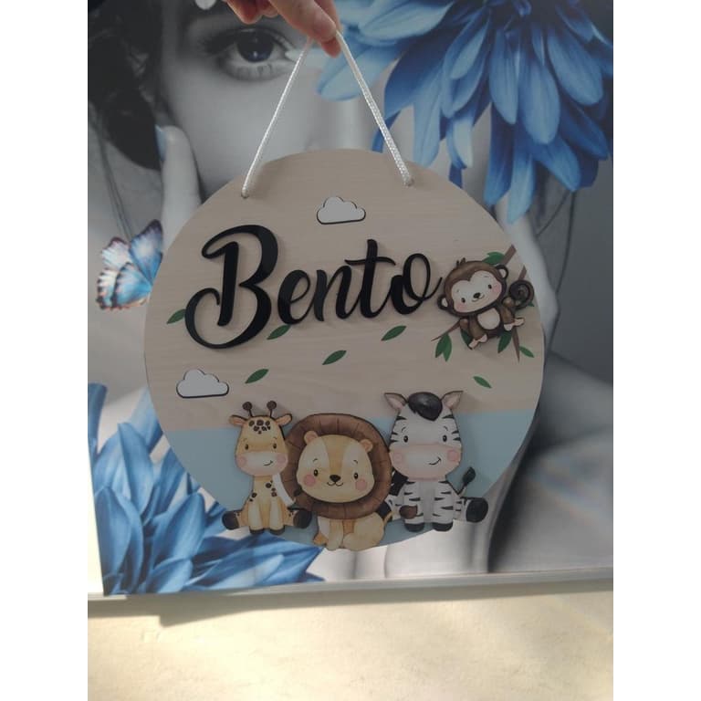 Enfeite Porta Maternidade Placa Safari Animais Fazendinha Fundo do mar Arco Iris Quarto de bebe decoração