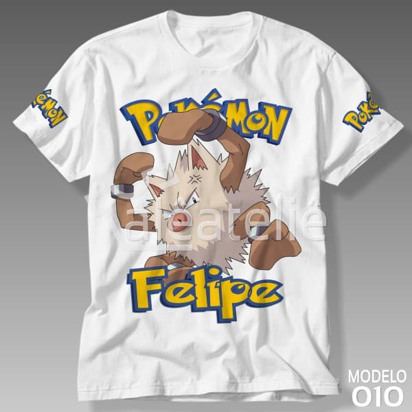 Camiseta Primeape Pokemon Go Pokebola Jogo Game Infantil Adulto Personalizada
