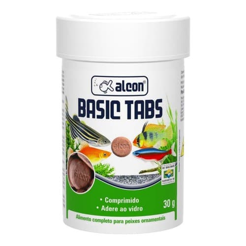 Ração Alcon Basic Tabs 30g - Ração Em Pastilha Para Colar No Vidro