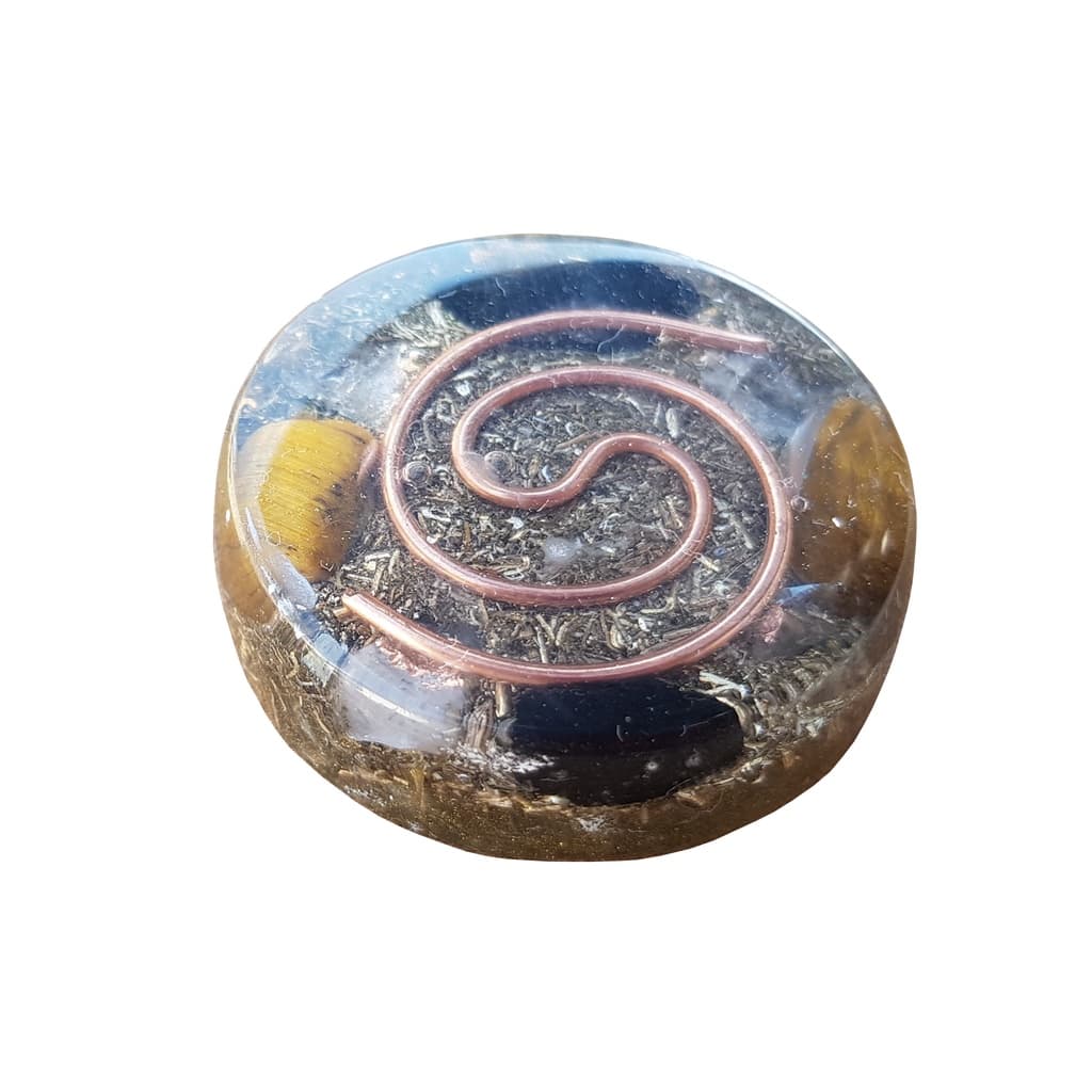 Orgonite De Bolso Com Olho De Tigre Com Turmalina Negra