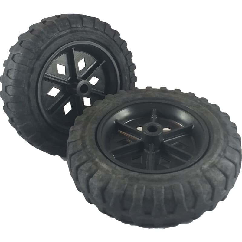 Conjunto de Rodas em PP 614 Pneu em Composto Plastico Furo Passante 5/16 - PPC614F516