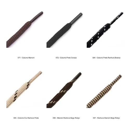 cadarço Bicolor redondo modelo para botas e coturnos *super promoção*