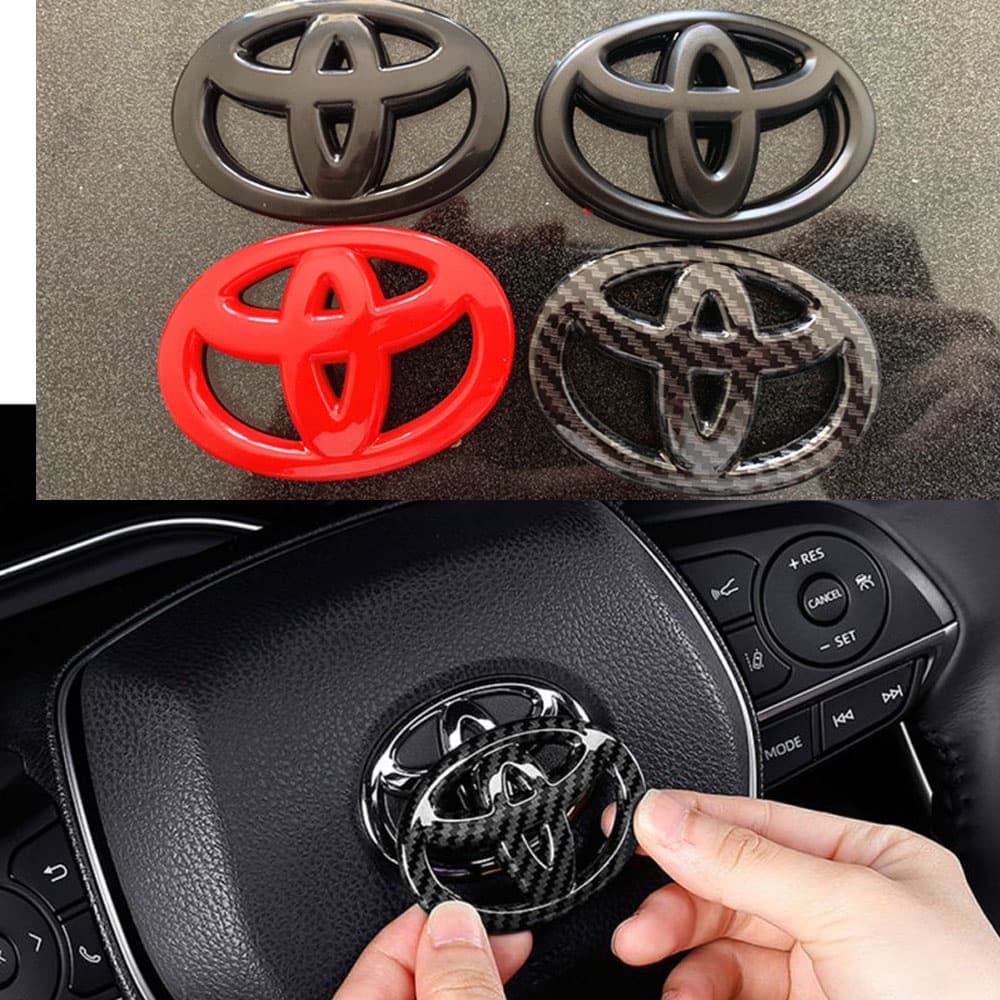 Adesivo De Volante Toyota Logotipo Emblema Decalque Corolla Camry Supra CHR
