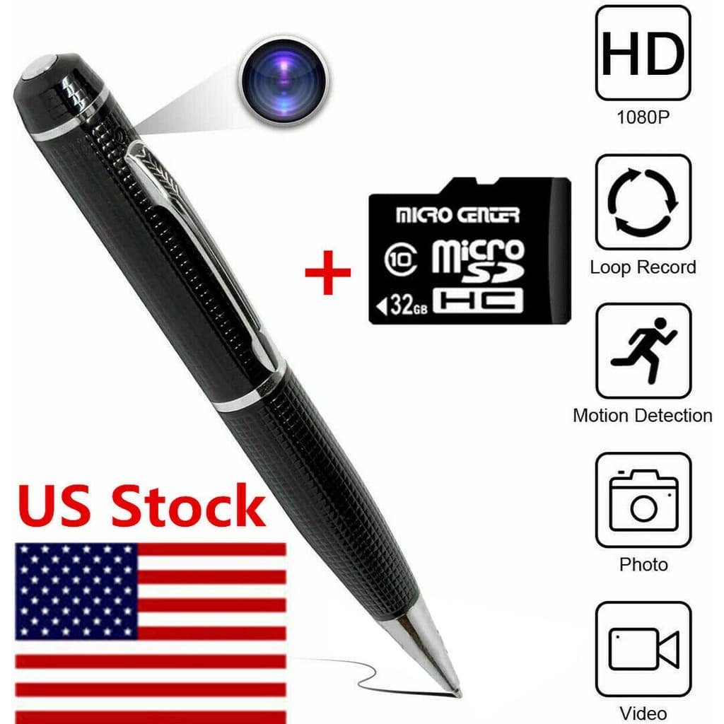 Mini Gravador Microfone Voz 1080P Câmera Bolso Caneta Cam De Vídeo Portátil