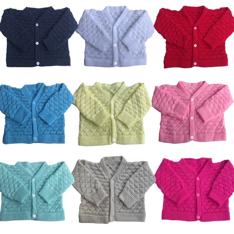 Casaco de Bebê Feminino Masculino Tricô